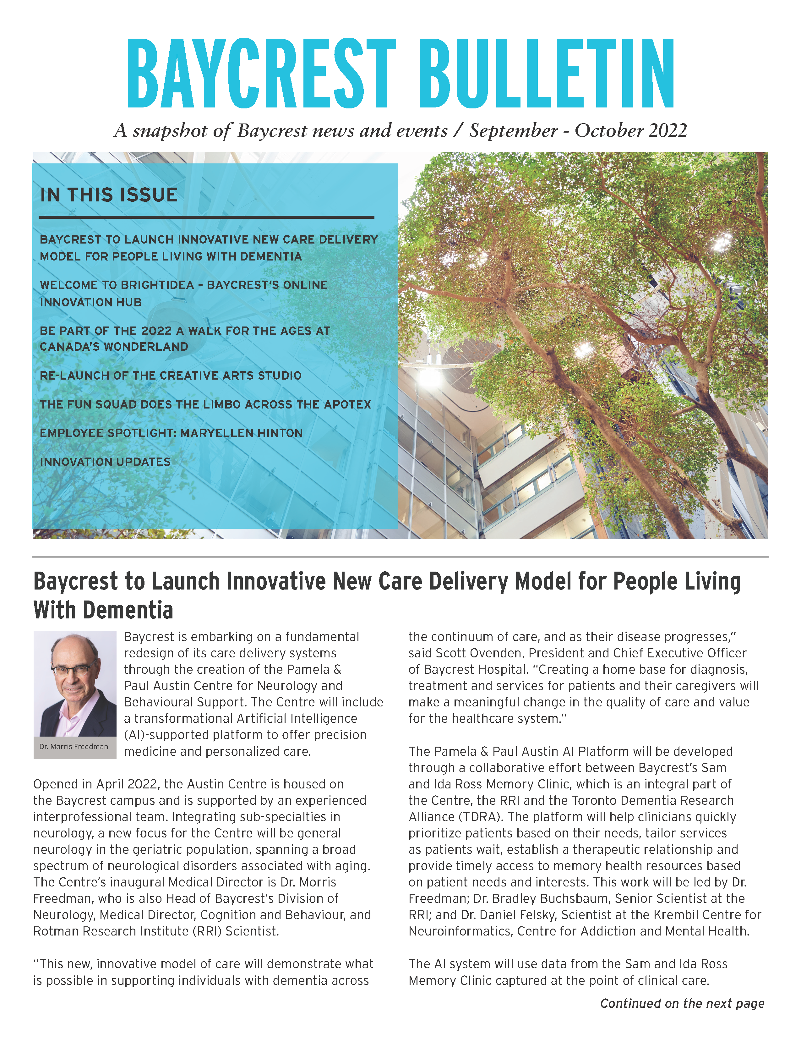 Baycrest Bulletin - September 2022