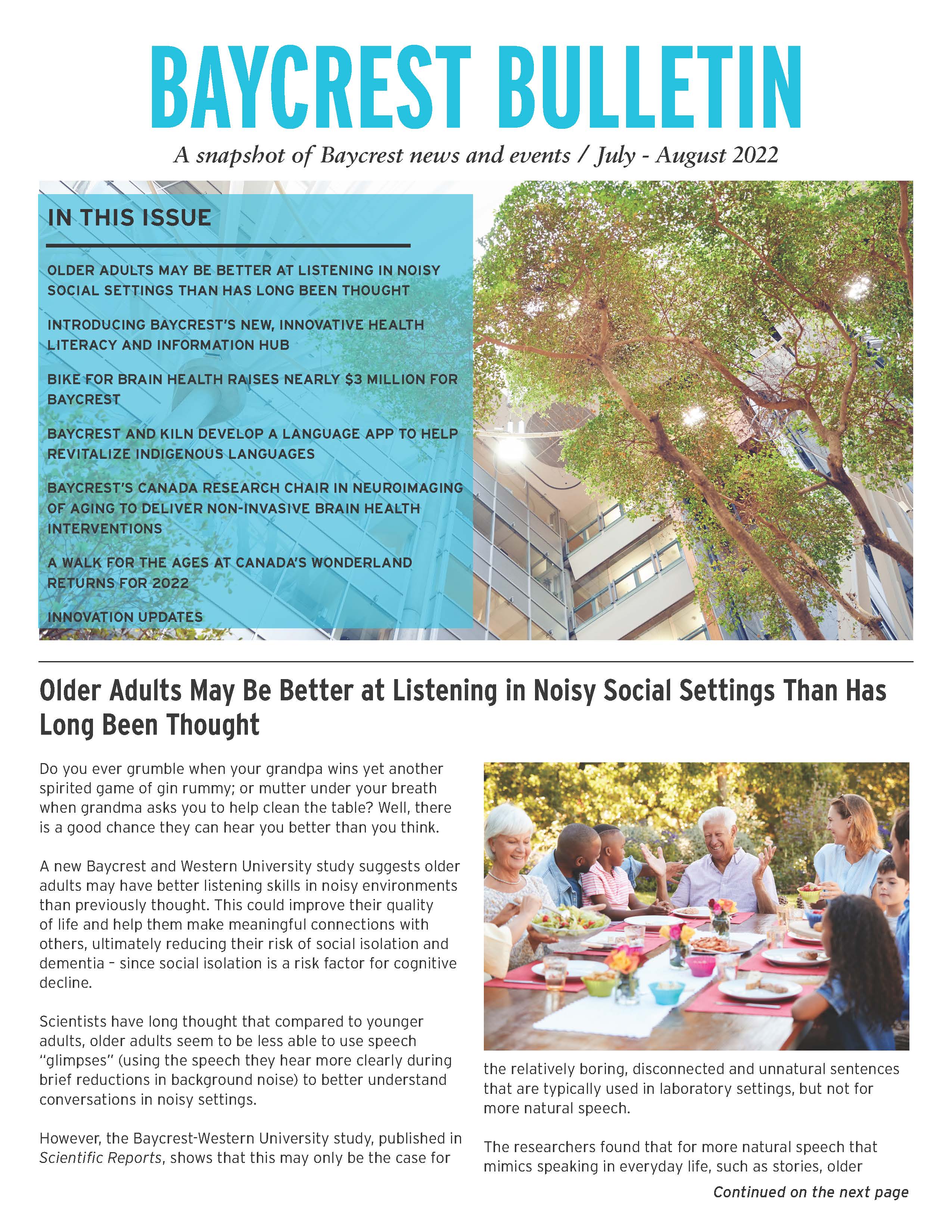 Baycrest Bulletin - July 2022