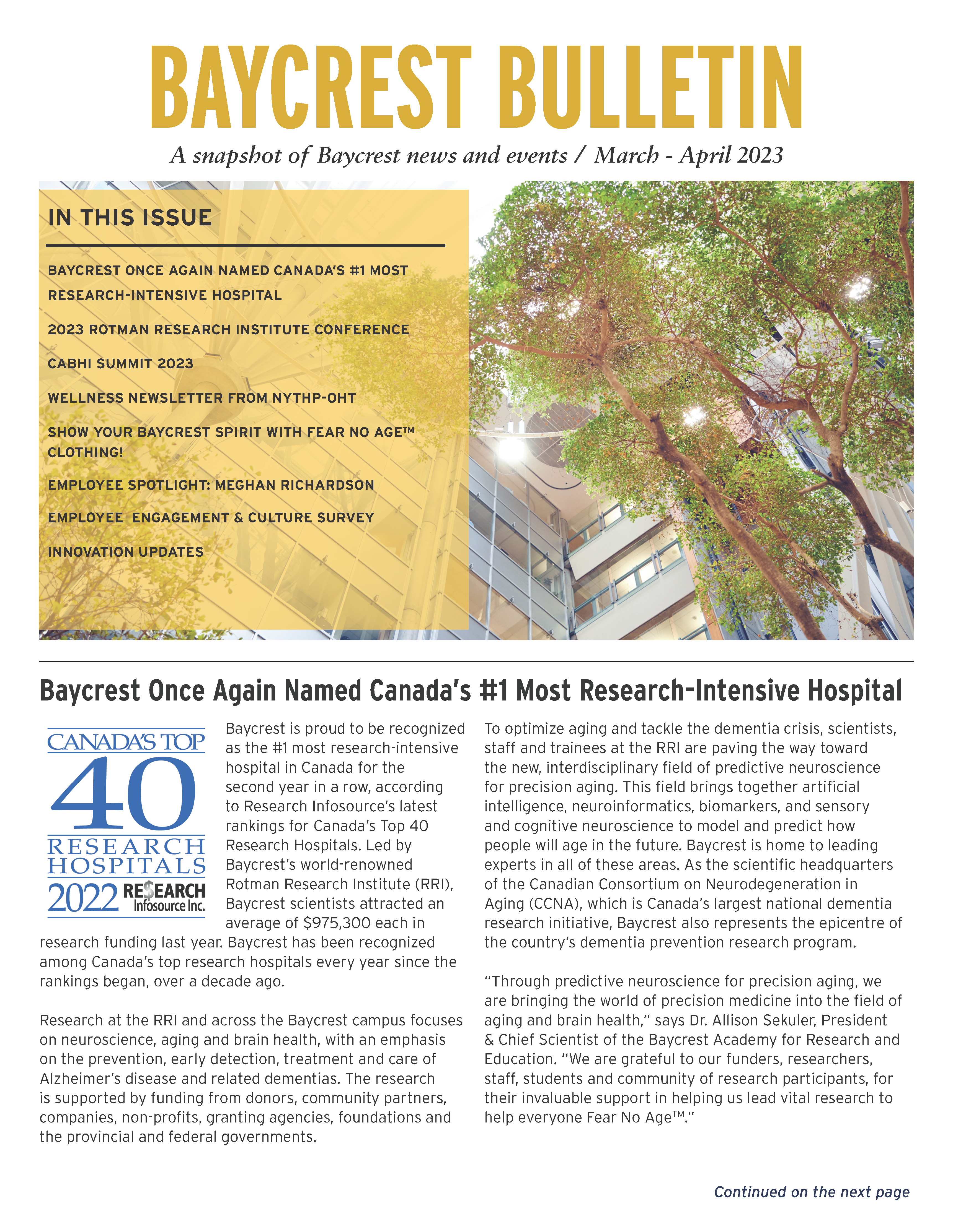 Baycrest Bulletin - March 2023