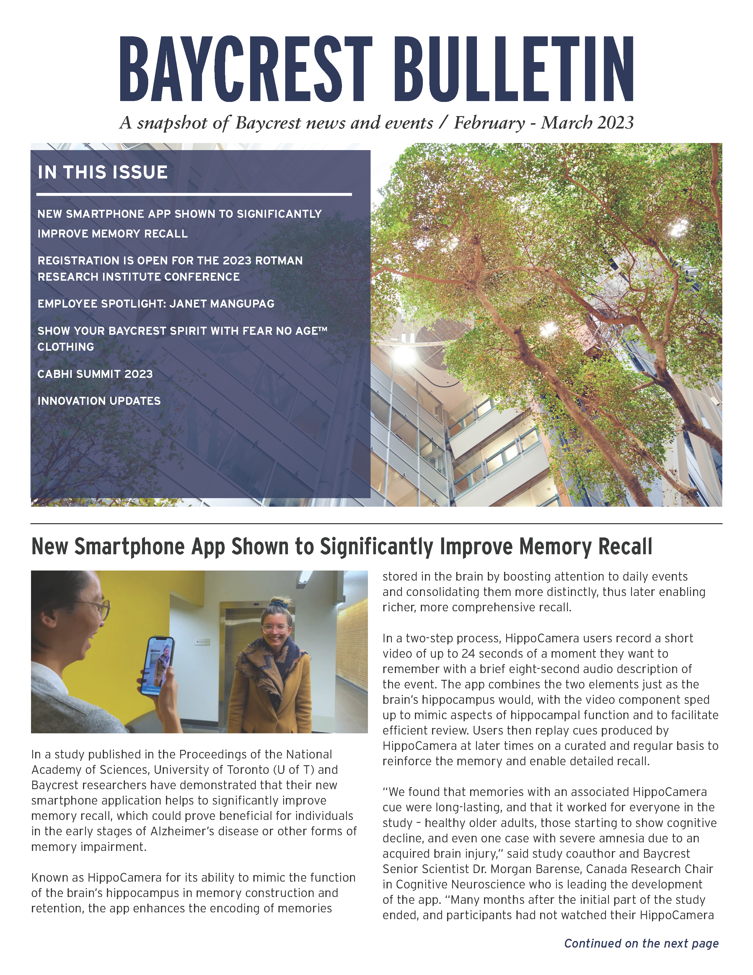 Baycrest Bulletin - February 2023