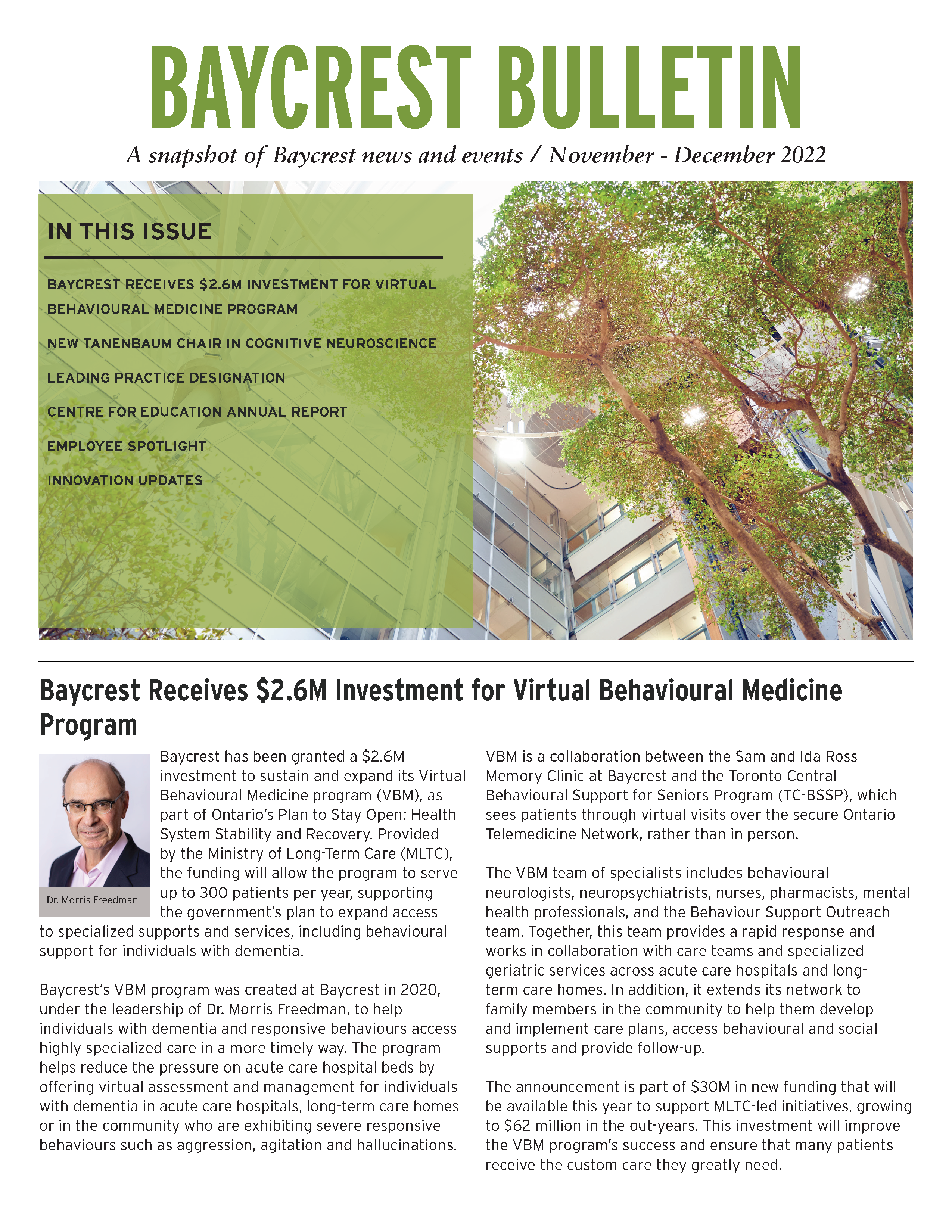 Baycrest Bulletin - November 2022