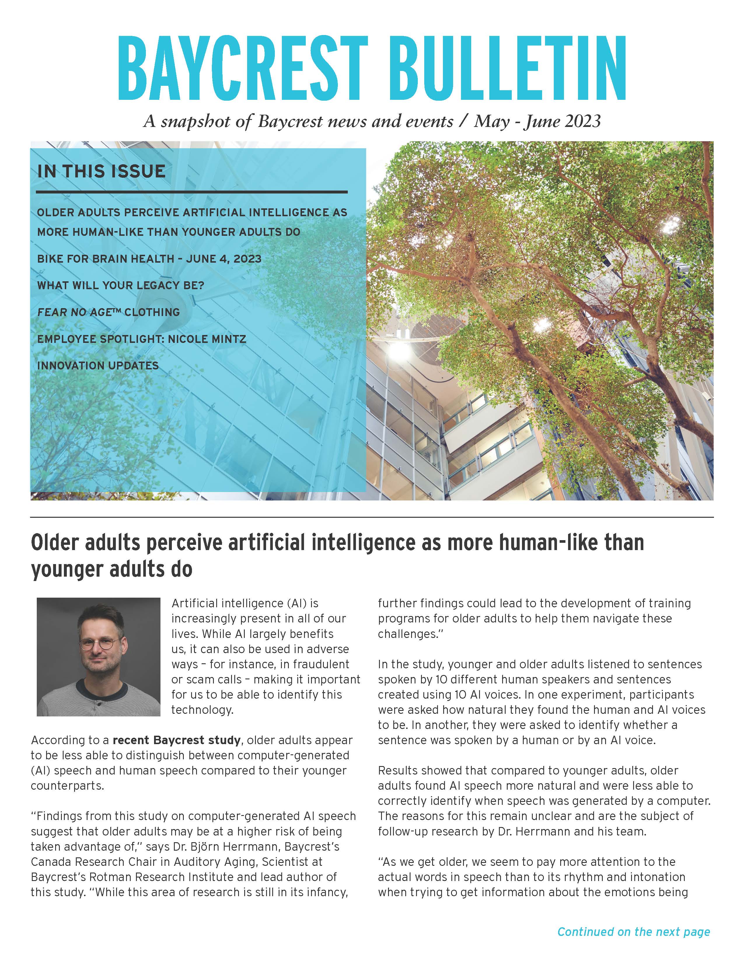 Baycrest Bulletin - May 2023