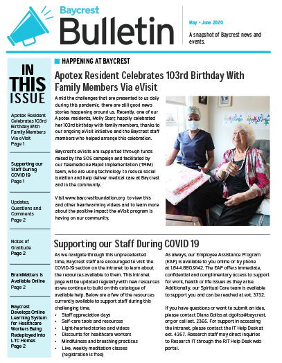 Baycrest Bulletin - May 2020