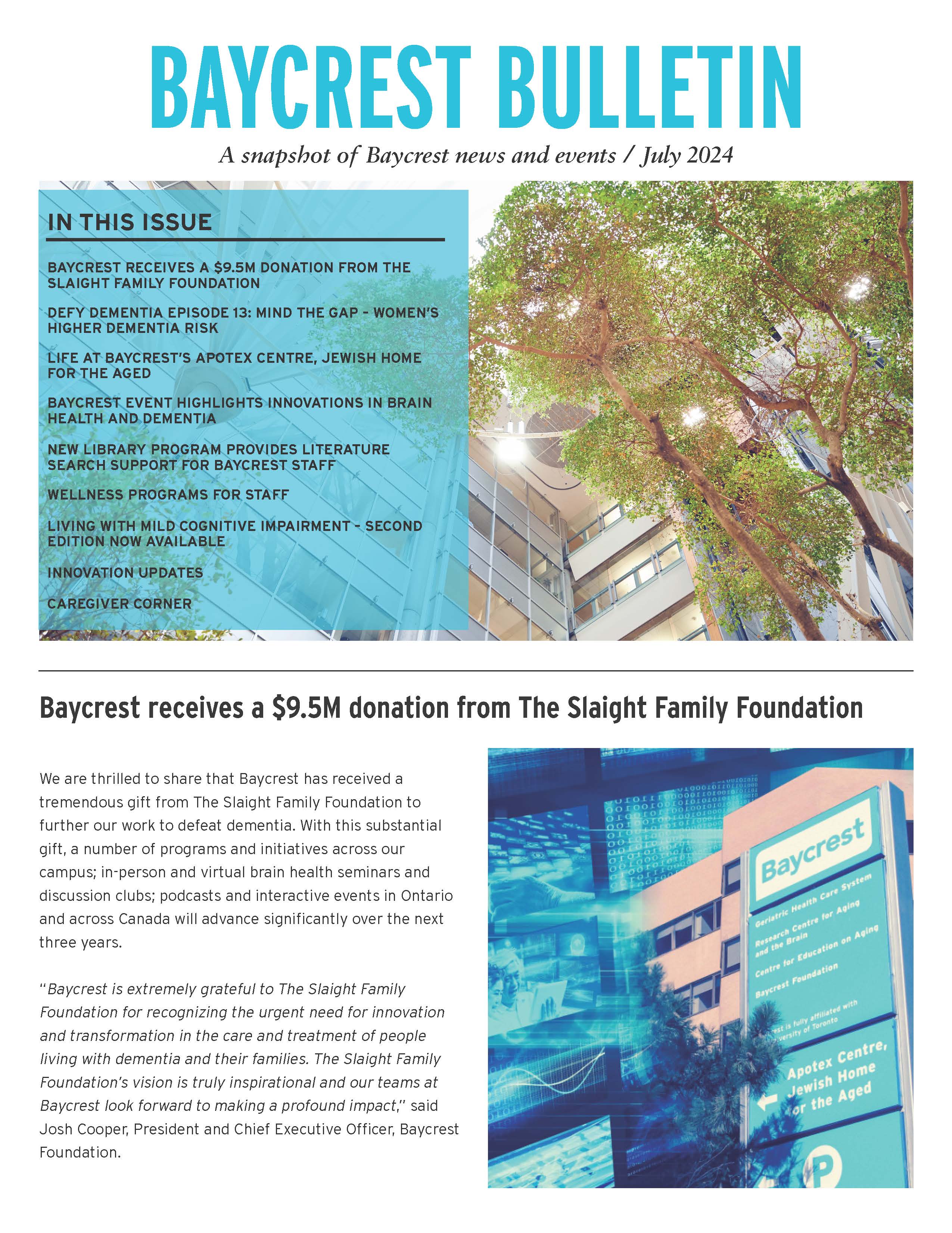 Baycrest Bulletin - July 2024